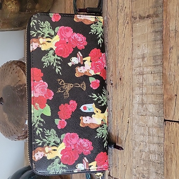 Disney × Loungefly Belle Beauty and The Beast Full Zipper Wallet - Picture 10 of 16